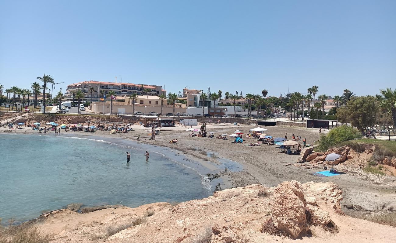 Foto af Playa de Cala Mosca med grå sand overflade