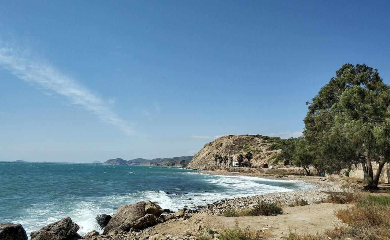 Foto af Cala de les Puntes del Moro med grå sten overflade