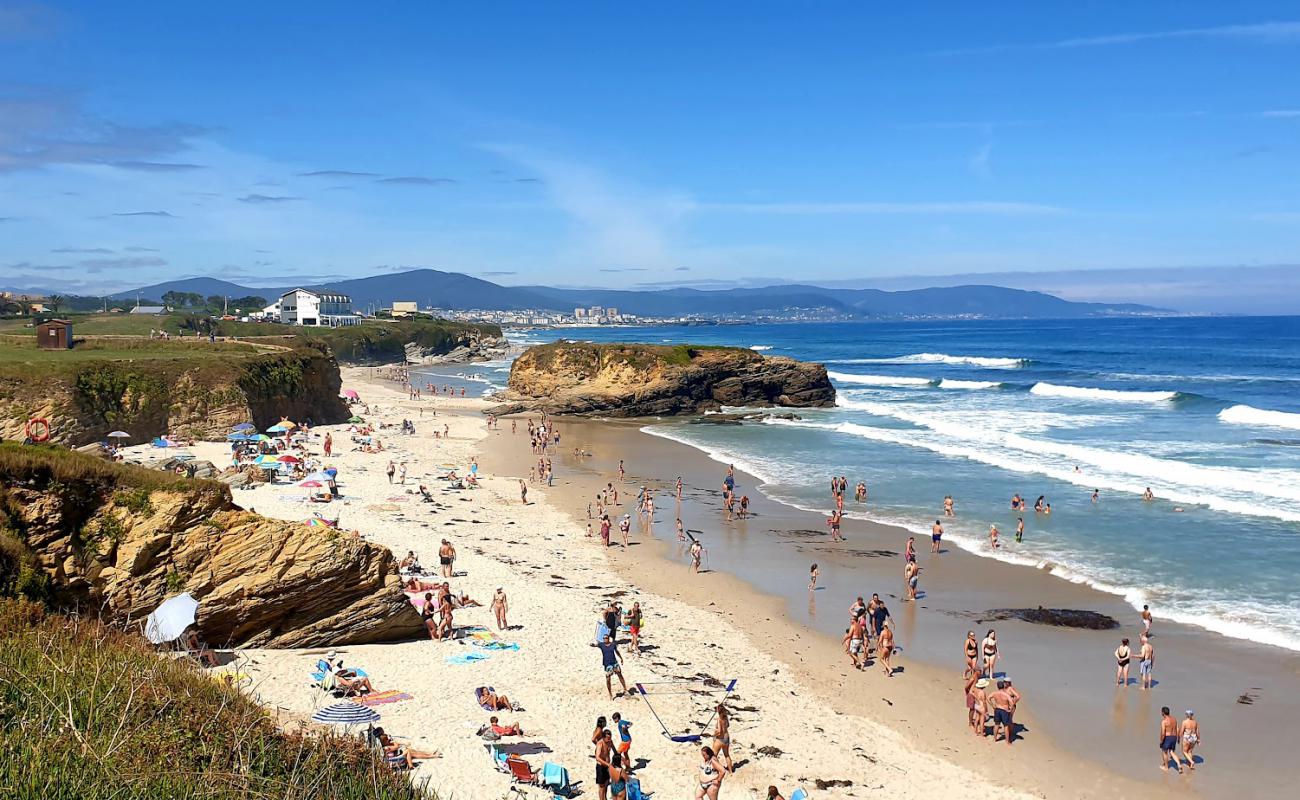 Foto af Praia de Fontela med lys sand overflade