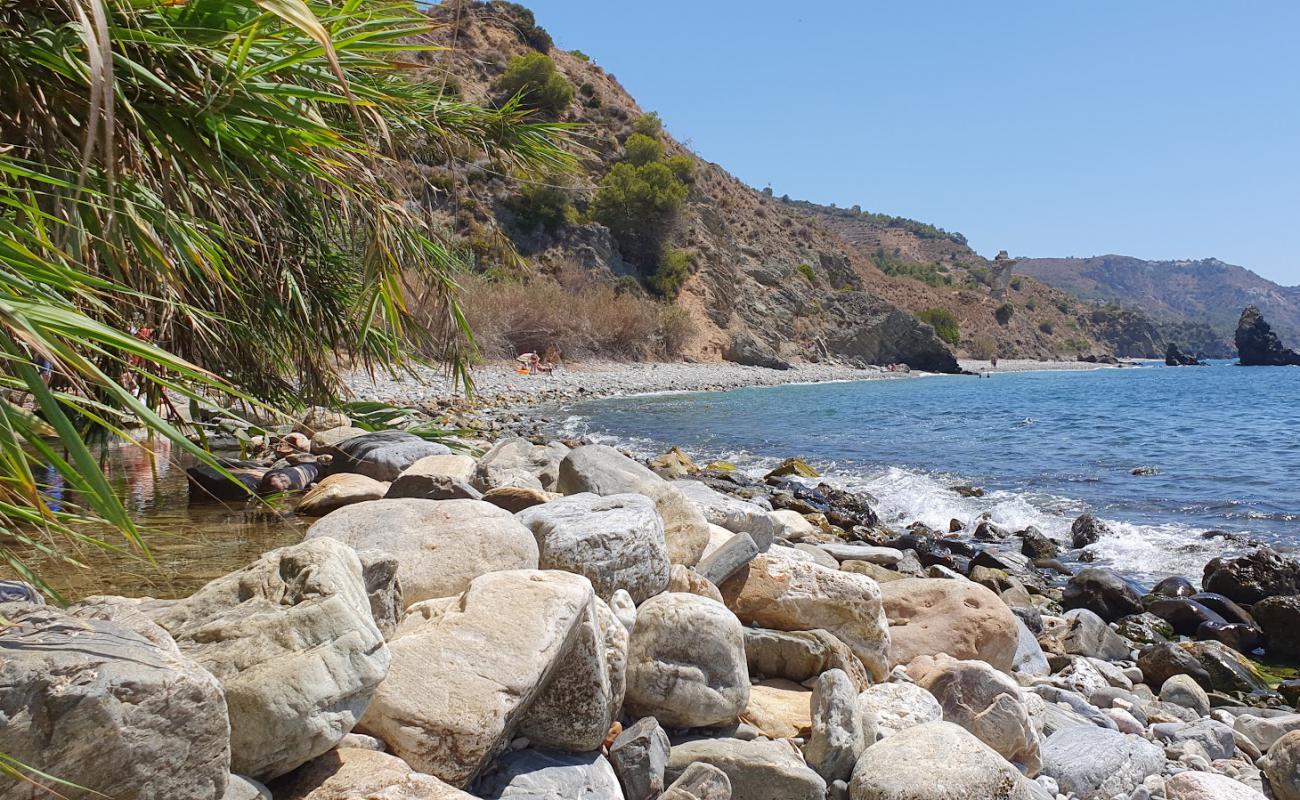 Foto af Playa del Molino de Papel med grå sten overflade