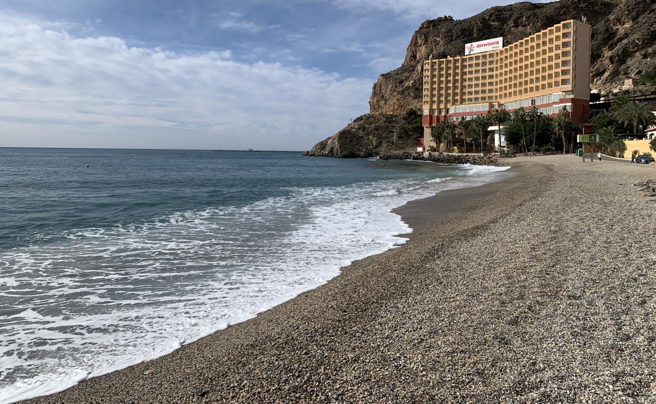 Foto af Playa del Palmer med grå fin sten overflade