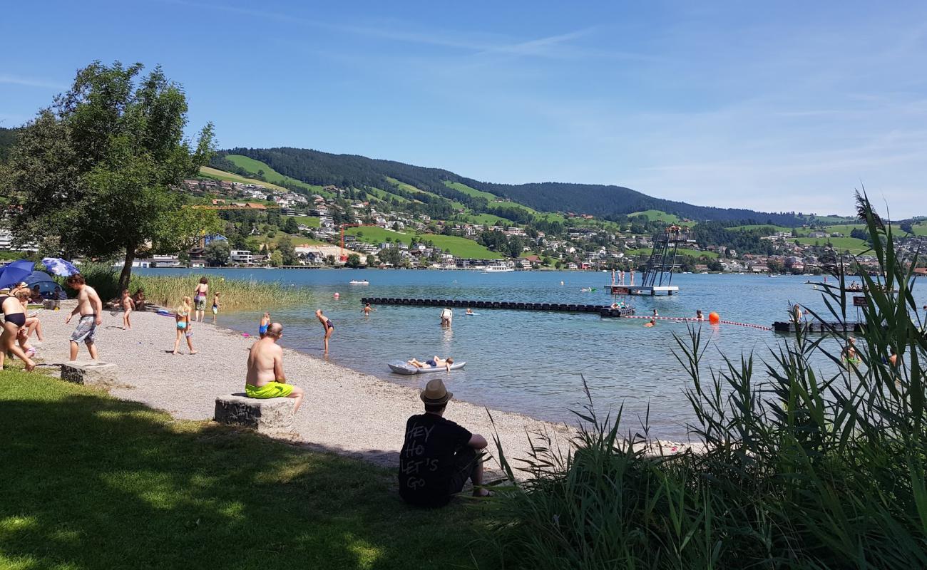 Foto af Strandbad Lido Unterageri med græs overflade