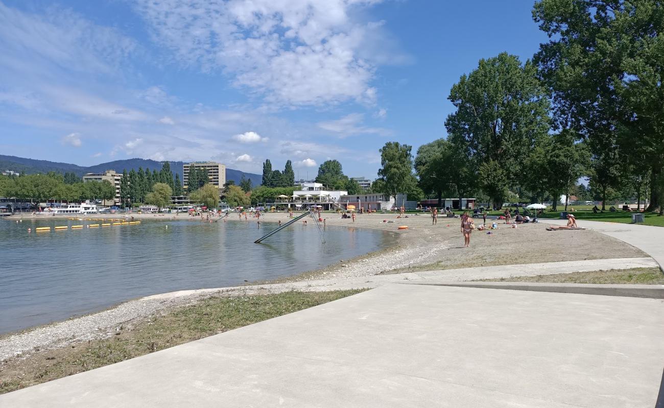 Foto af Biel Strand med lys sand overflade