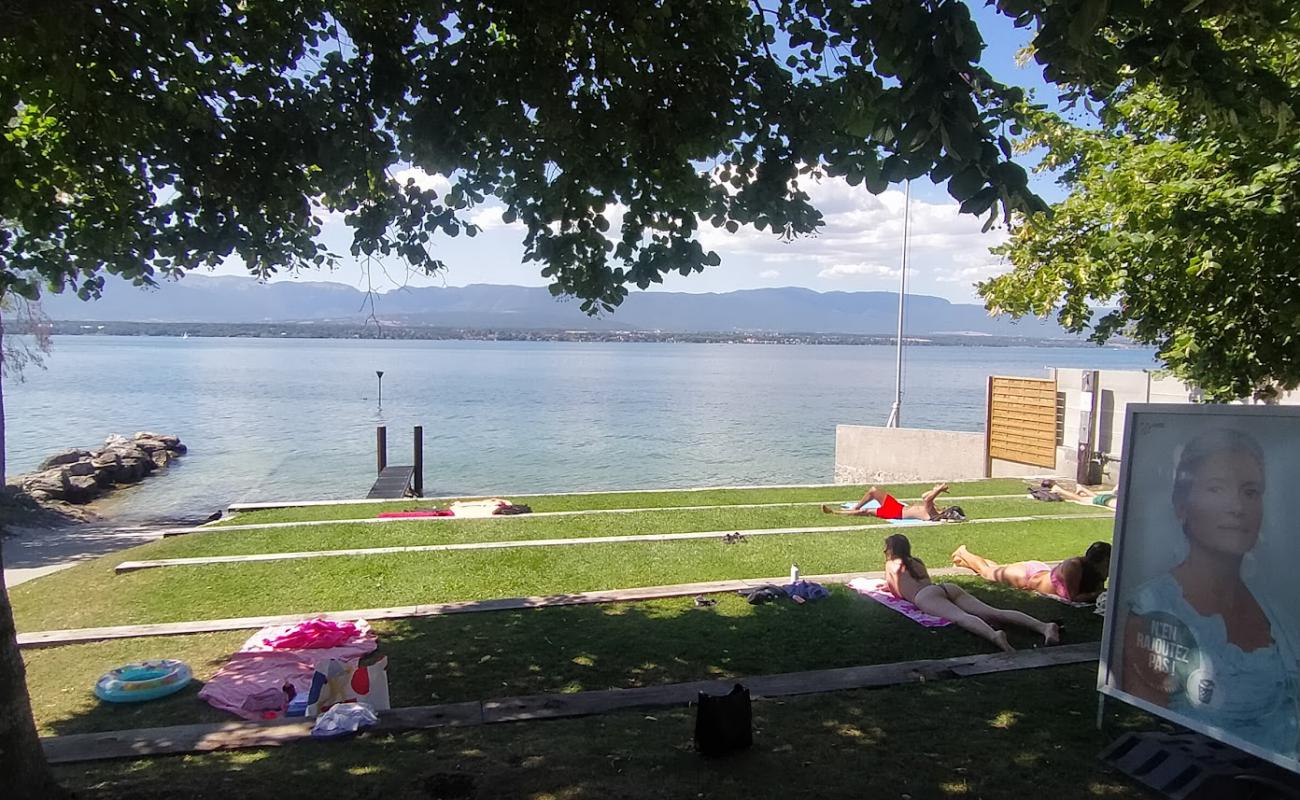 Foto af Plage des Courbes med græs overflade