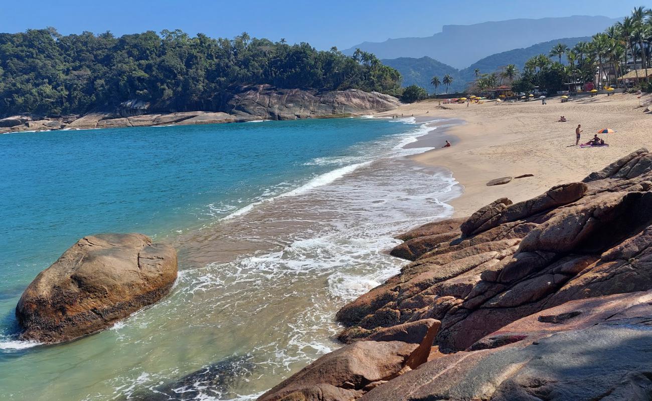 Foto af Praia da Sununga med lys fint sand overflade