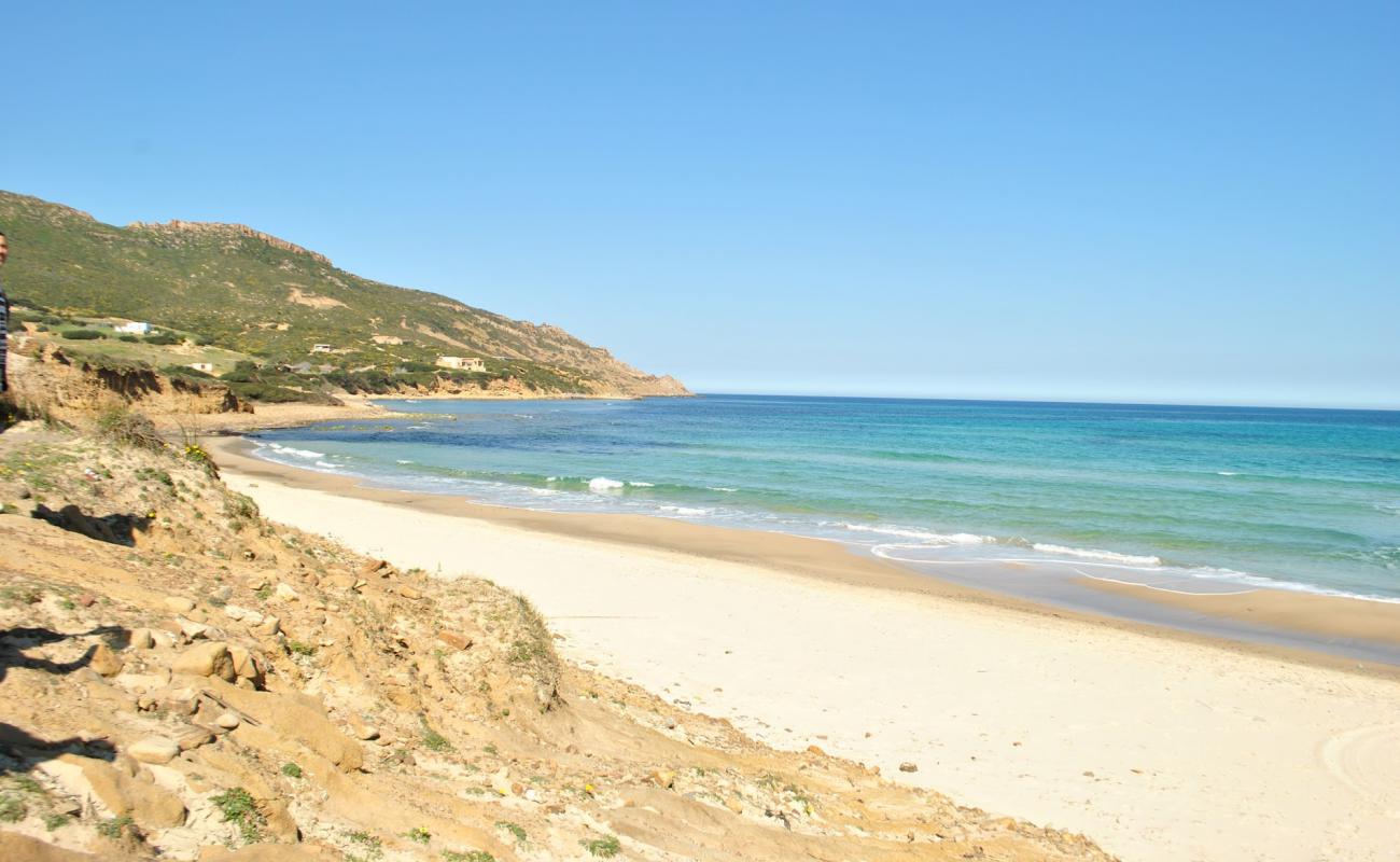 Foto af Plage Dar El Janna med lys fint sand overflade