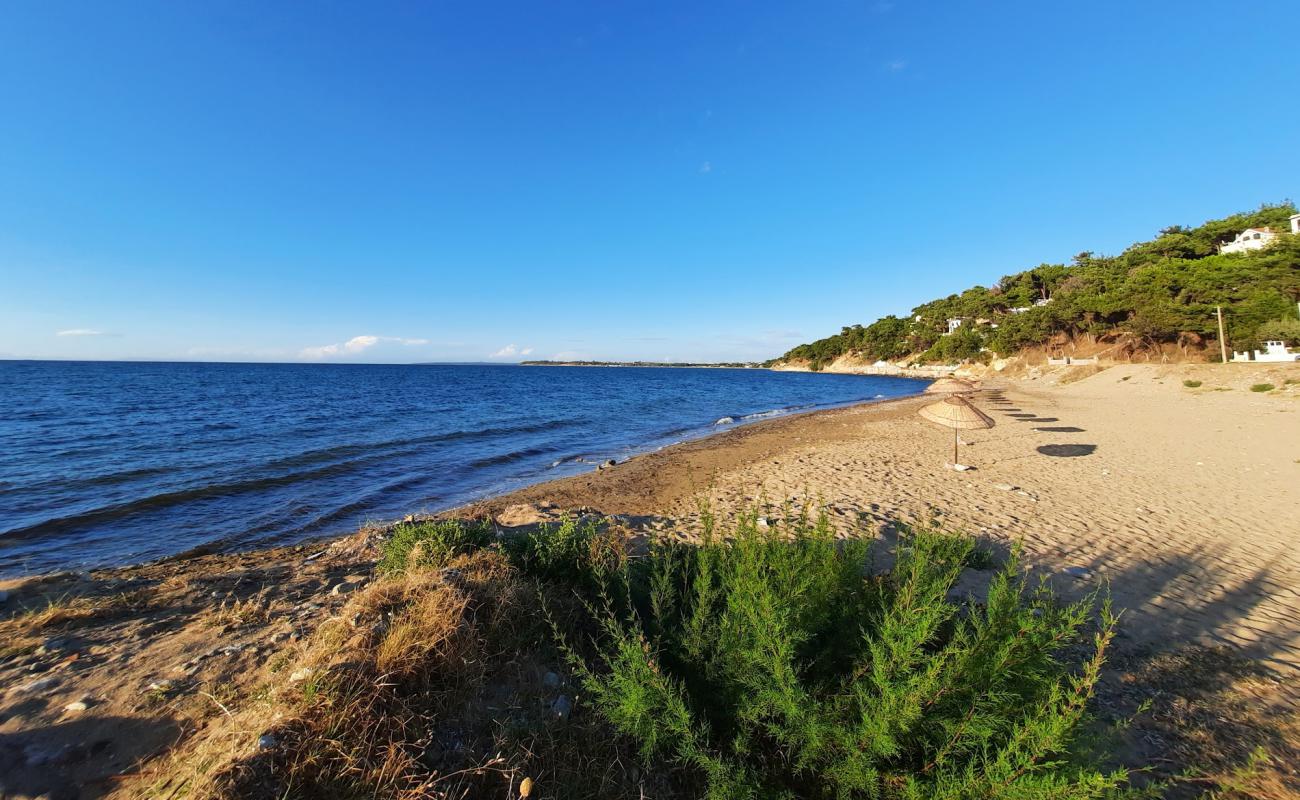 Foto af Gunestepe beach med lyst sand & sten overflade