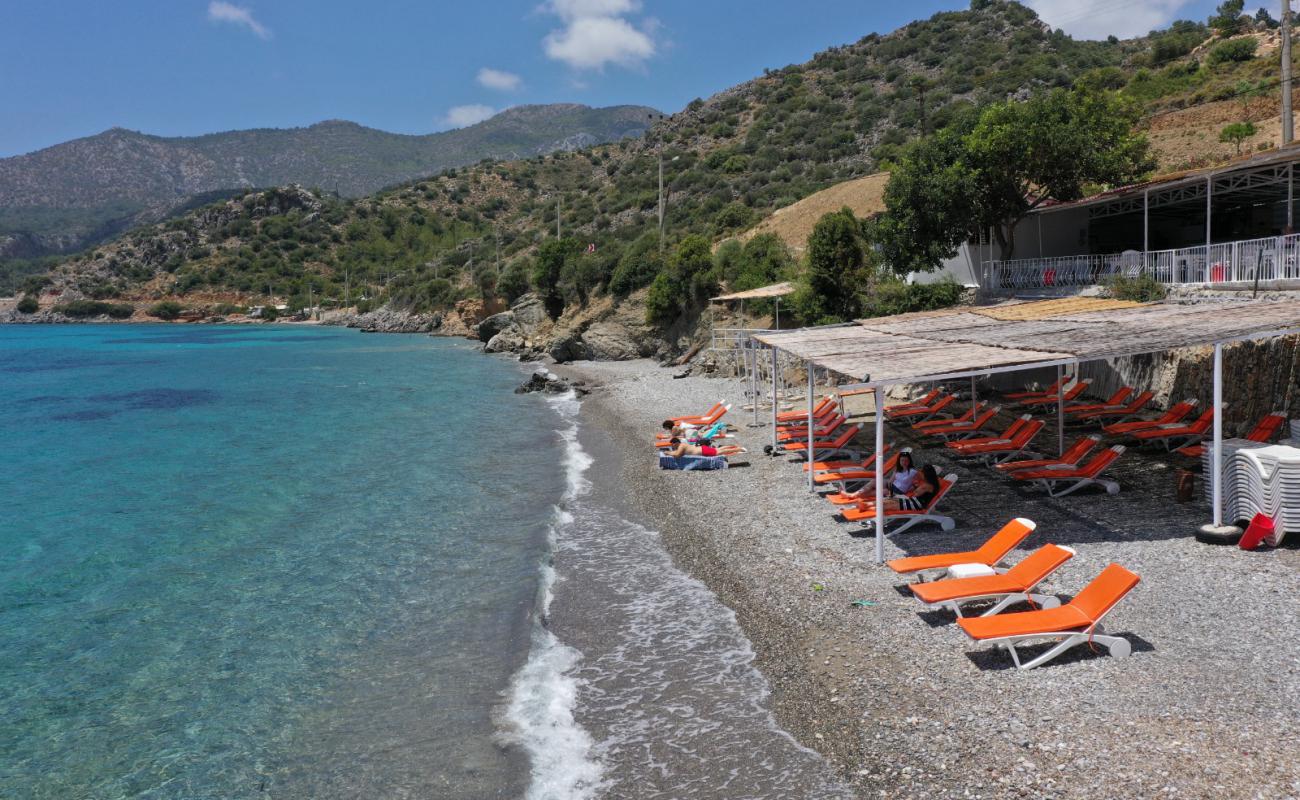 Foto af Mandalya beach med grå sten overflade