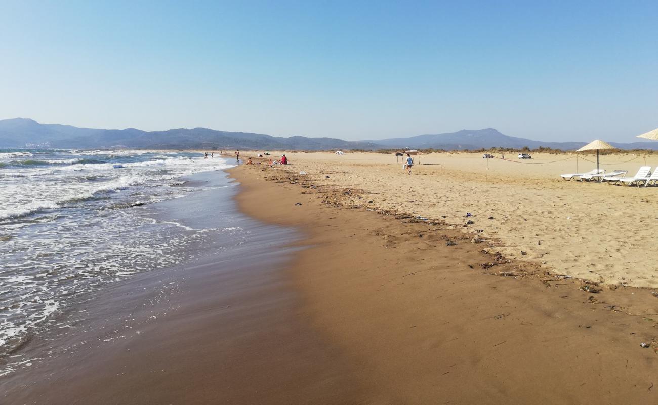 Foto af Pamucak beach med fin brunt sand overflade