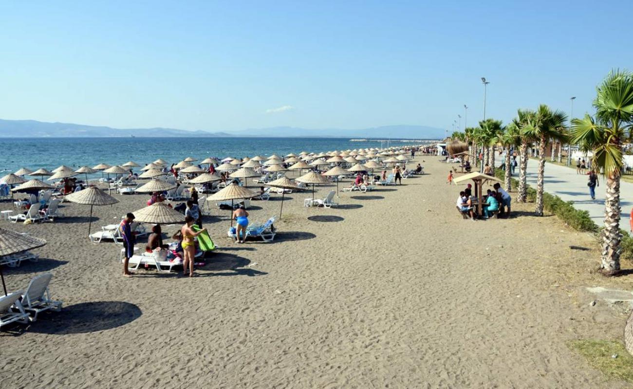 Foto af Aliaga Agapark beach med lys sand overflade