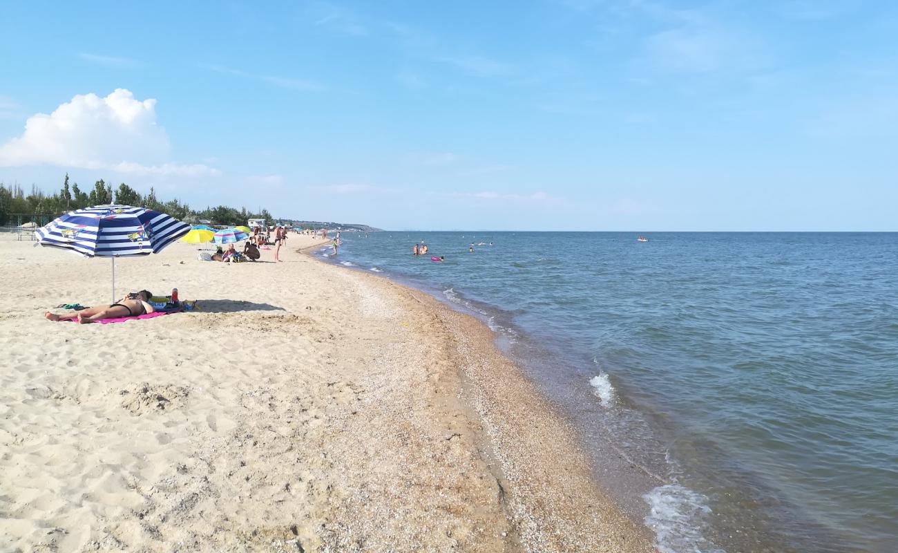 Foto af Belosaraiskaya Kosa med lys sand overflade