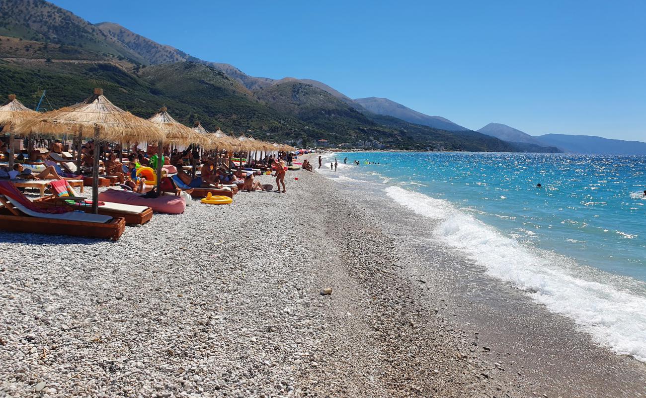 Foto af Borsh Strand med let sten overflade