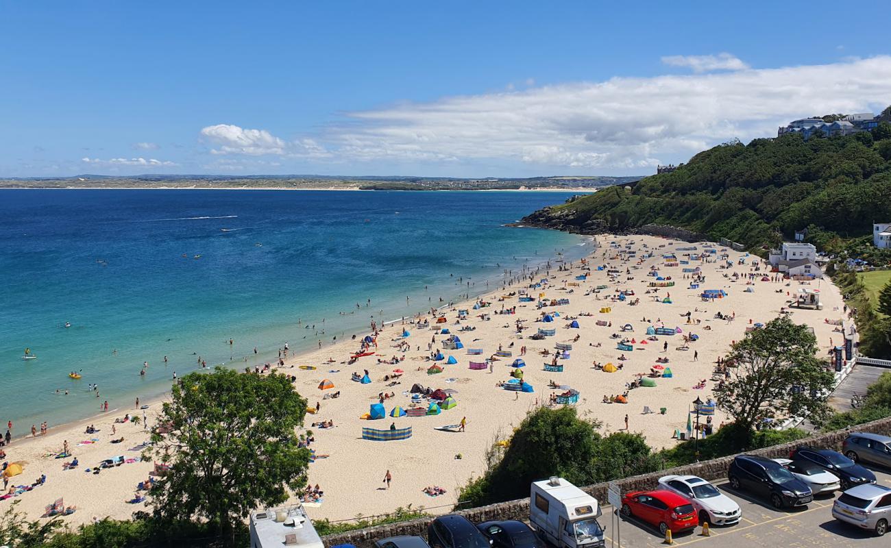 Foto af Porthminster strand med lys fint sand overflade