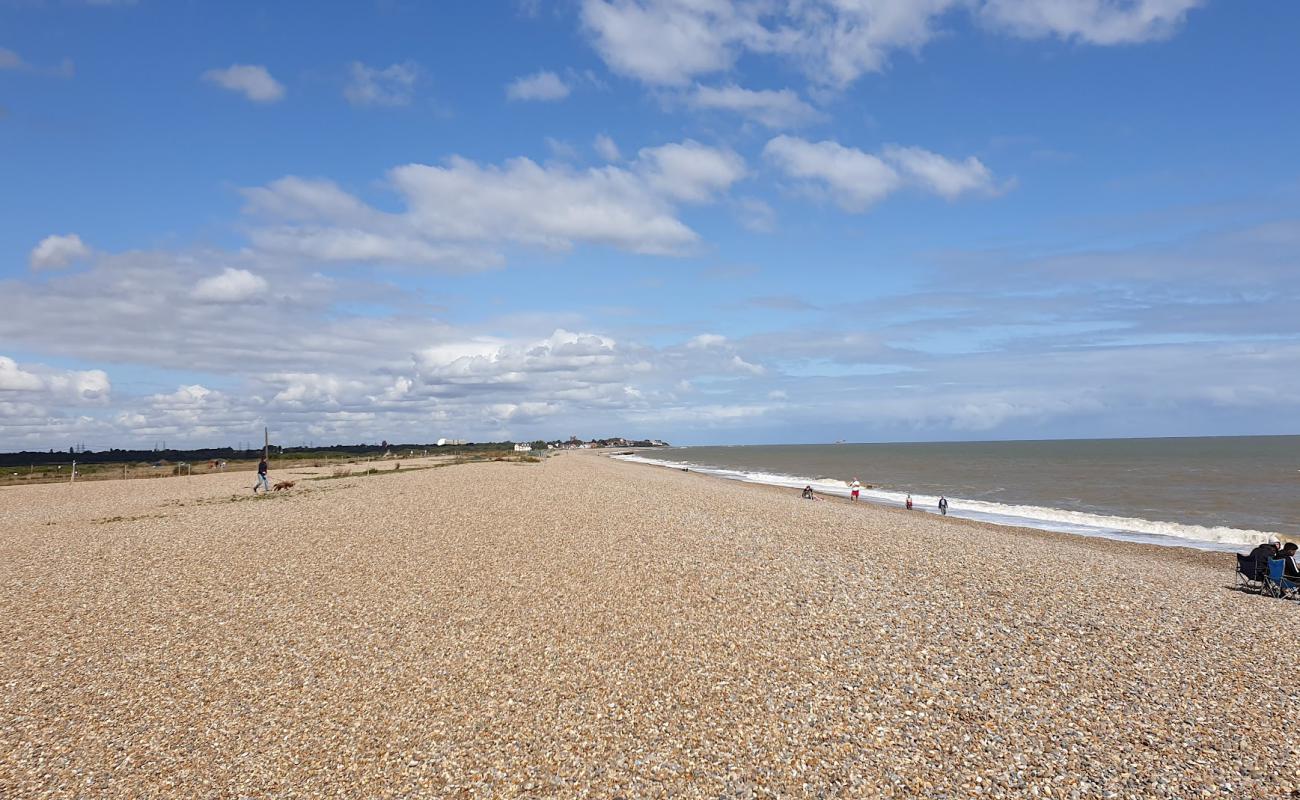 Foto af Aldeburgh strand med brun fin sten overflade