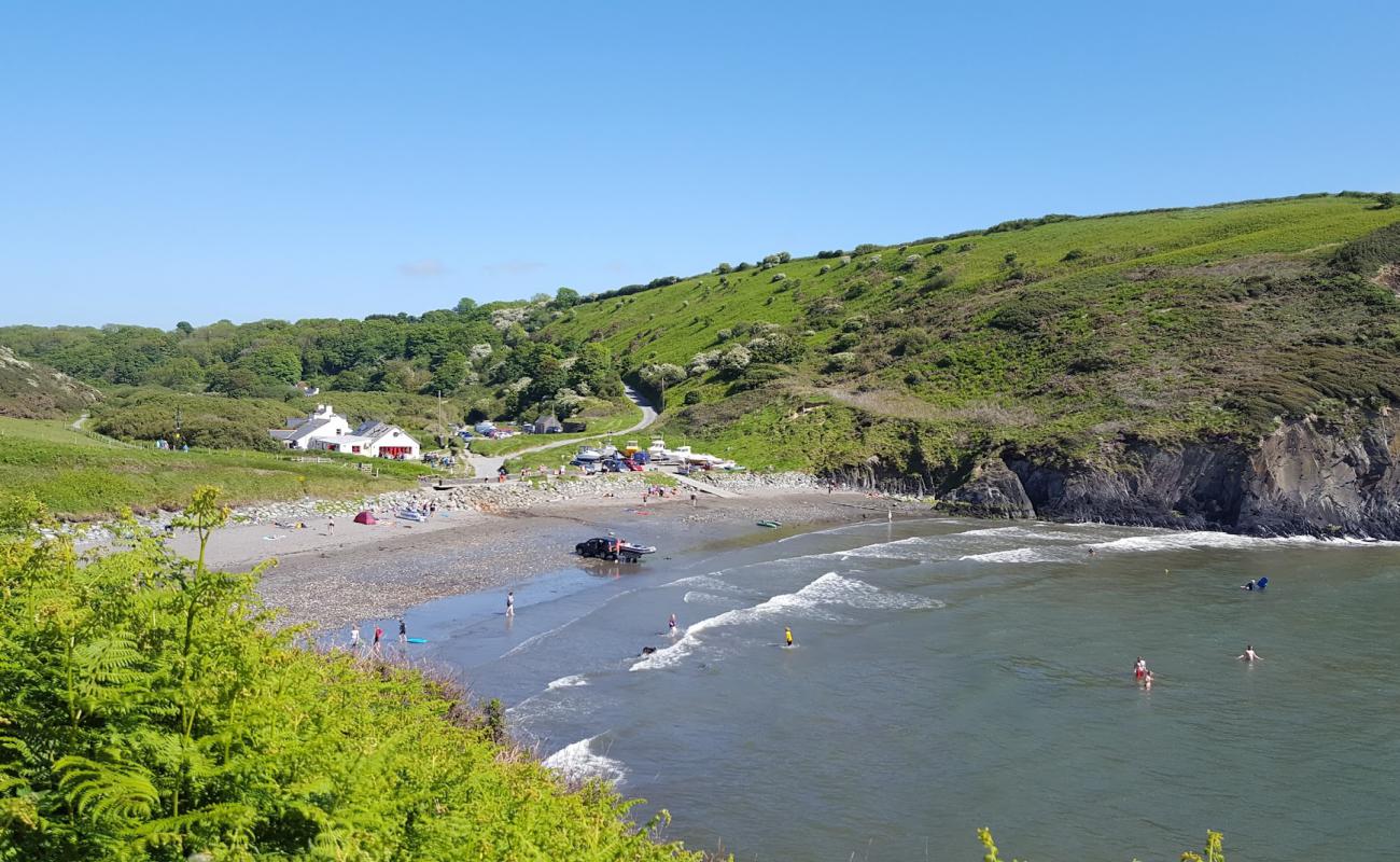 Foto af Pwllgwaelod beach med let sand og småsten overflade