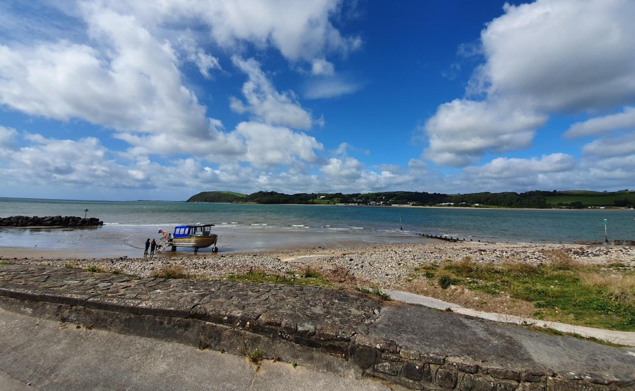 Foto af Llansteffan Strand med lys sand overflade