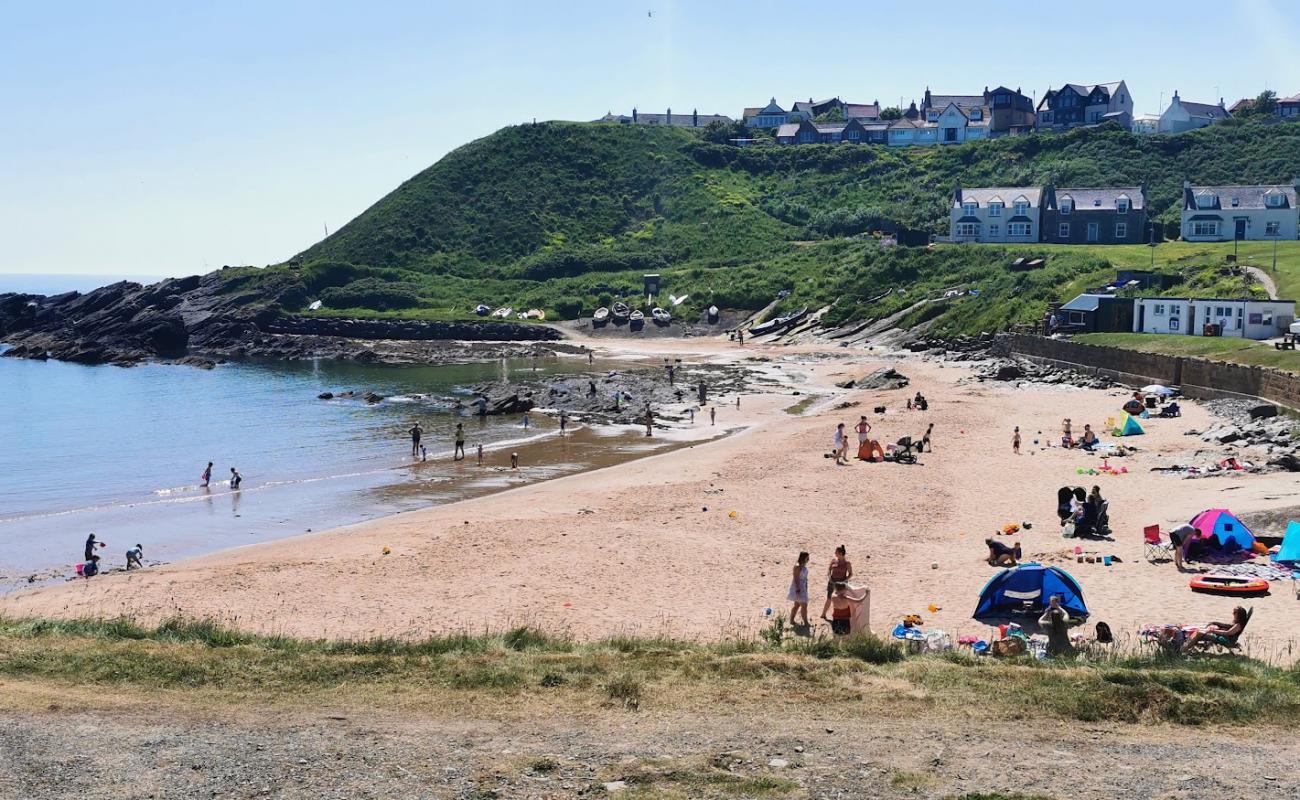 Foto af Collieston Beach med lys sand overflade