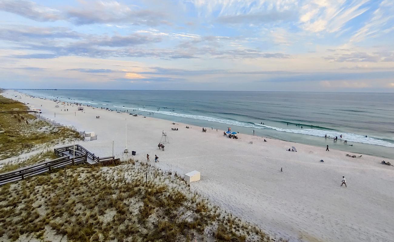 Foto af Okaloosa Island Strand med hvidt fint sand overflade