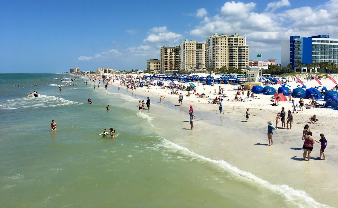 Foto af Clearwater Strand med hvidt fint sand overflade