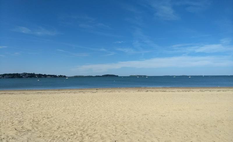 Foto af Wollaston beach med let sand og småsten overflade