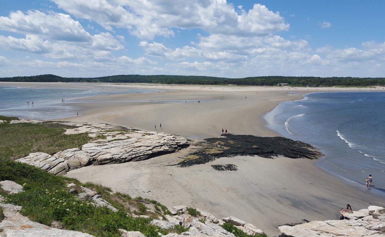 Foto af Popham beach med lys sand overflade