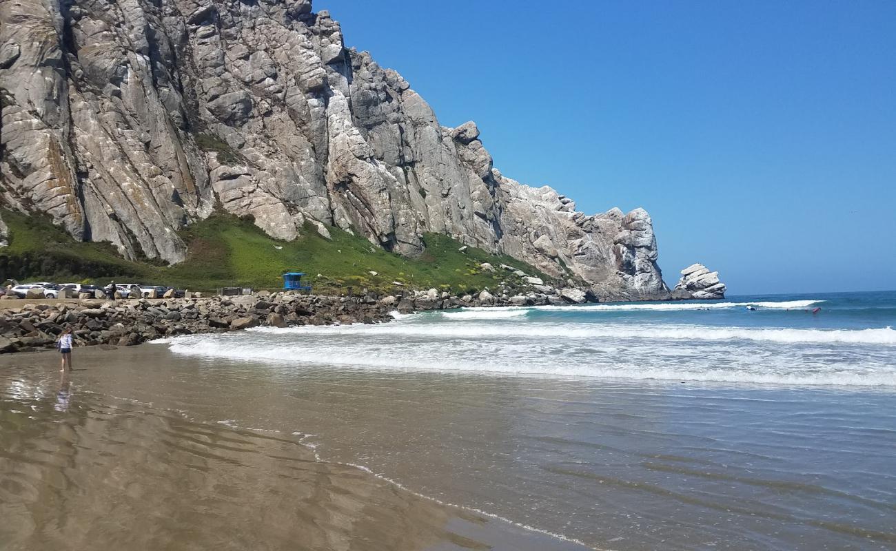 Foto af Morro Rock Beach med lys fint sand overflade