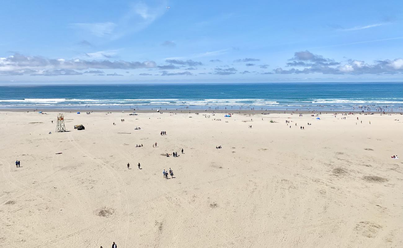 Foto af Seaside Beach Oregon med lys fint sand overflade