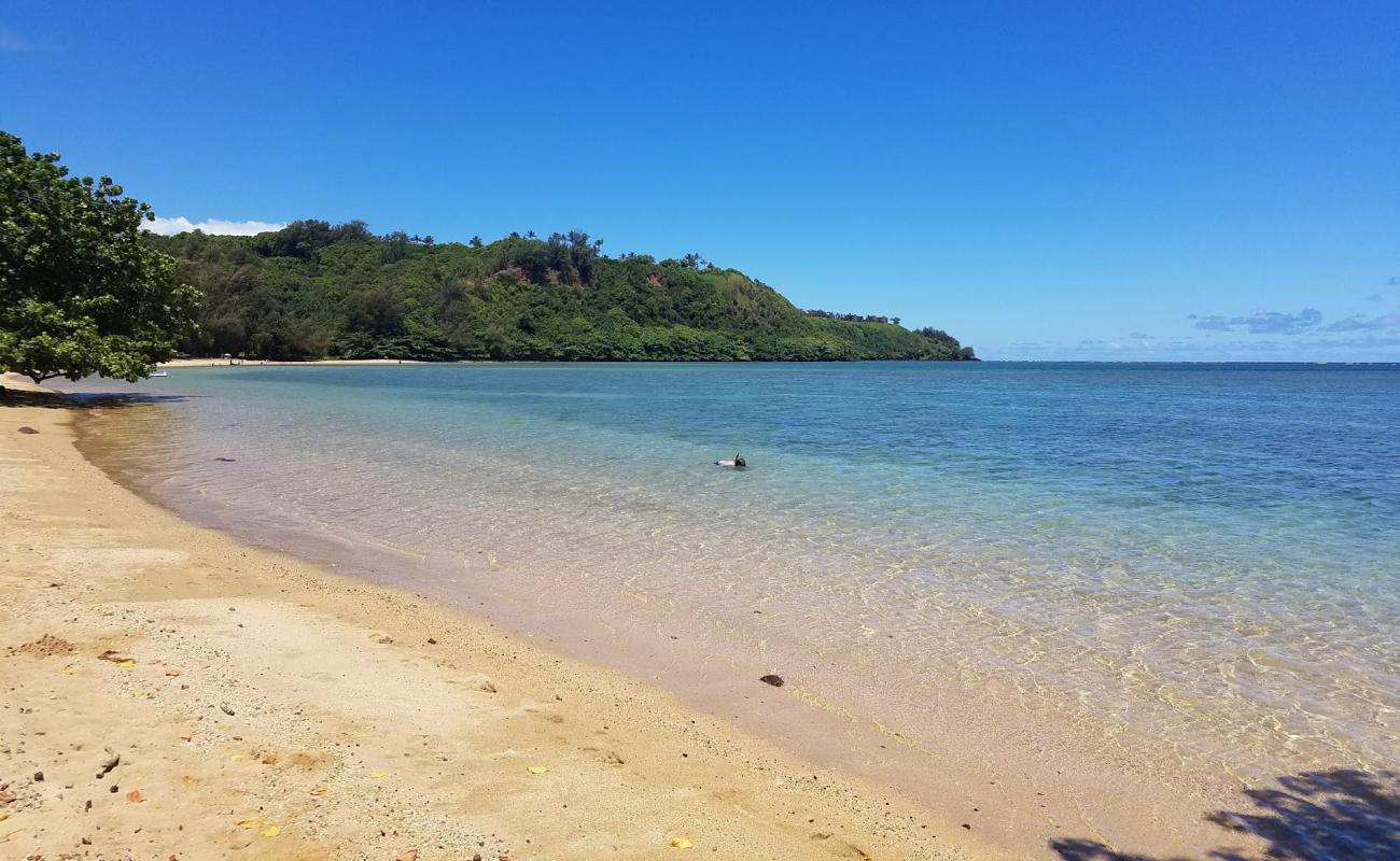 Foto af Anini Beach med lys sand overflade