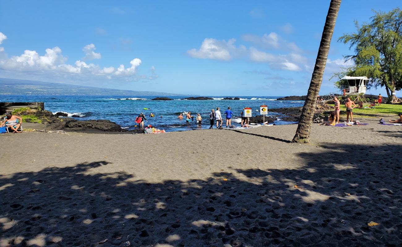 Foto af Richardson Ocean Park med hvidt sand og klipper overflade