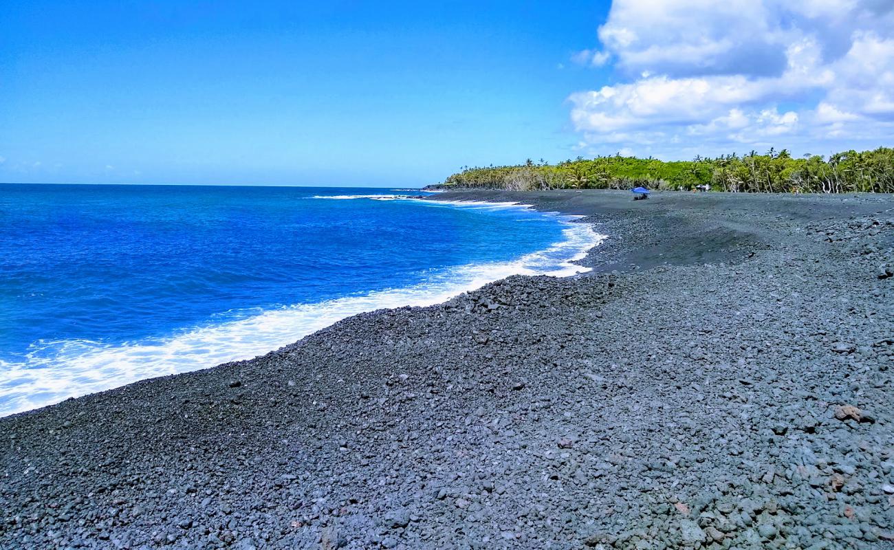 Foto af Isaac Hale beach med sort sten overflade