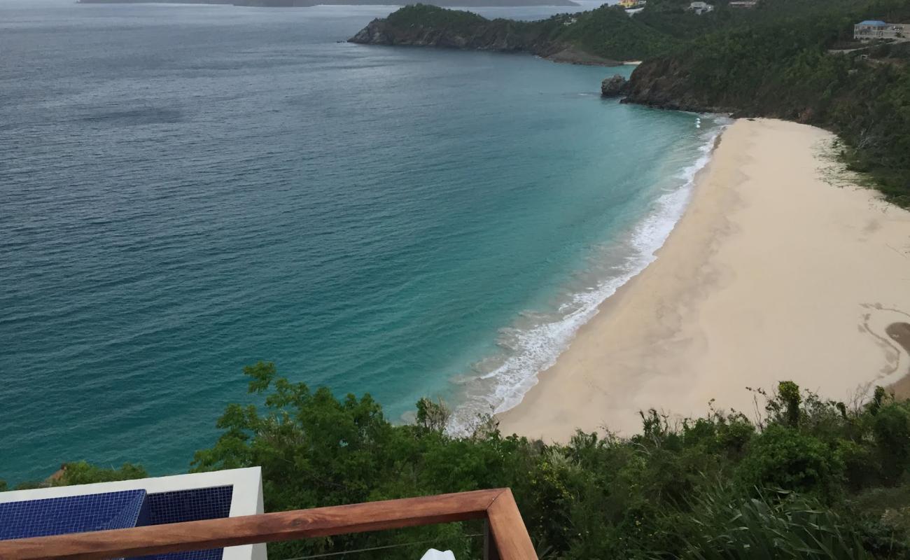 Foto af Trunk Bay beach med lys fint sand overflade